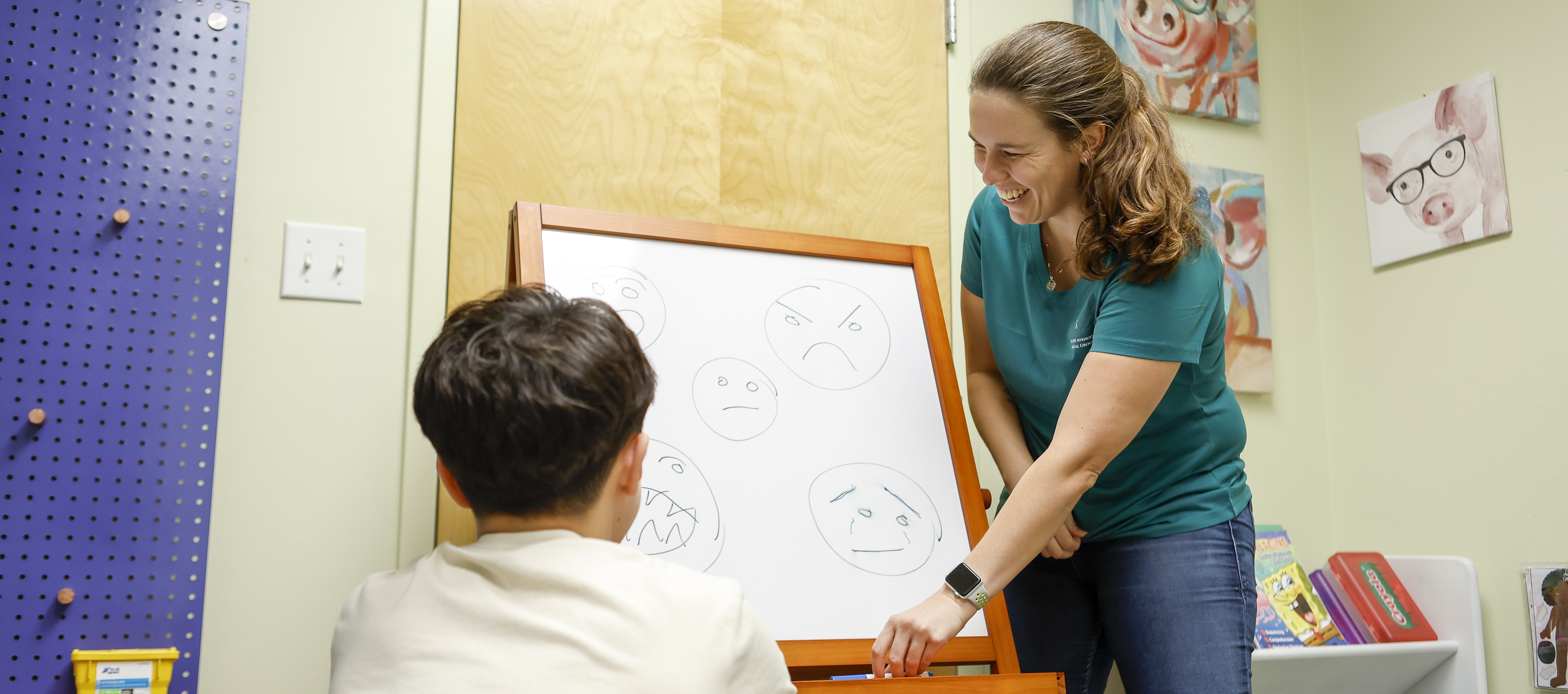 Photo of a Tulane School of Social Work MSW student at a school internship.