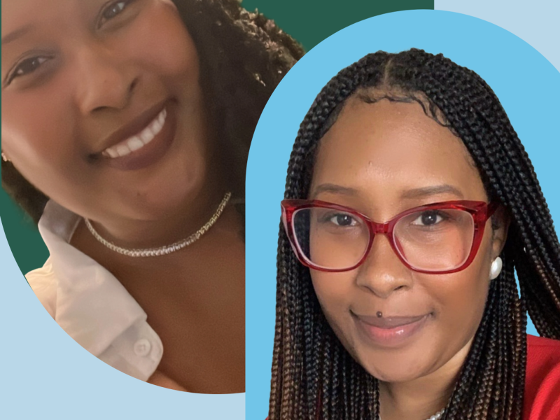 Adrian Thompson (left) and Andrea Thompson (right) smile.