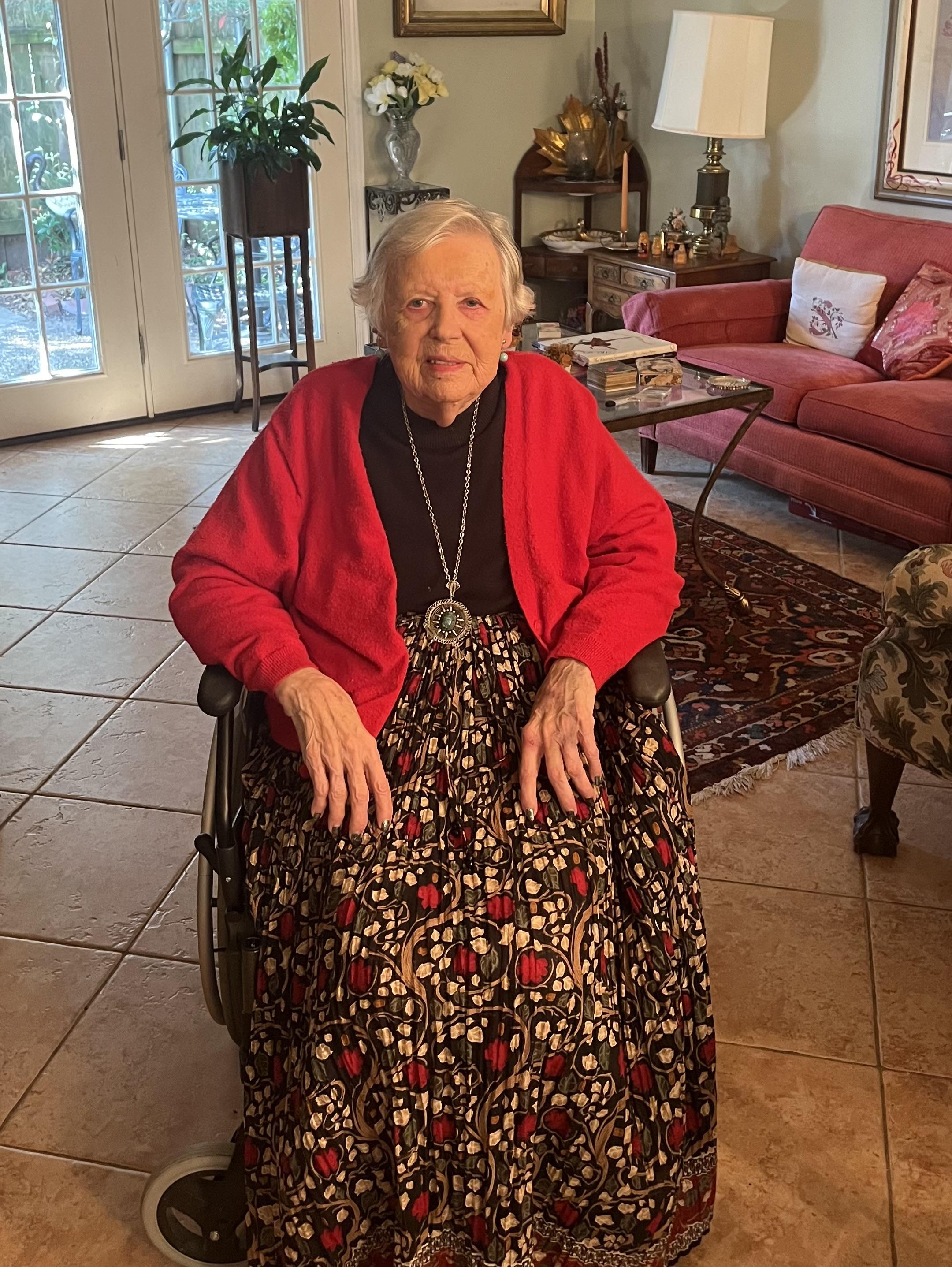 Elvira Sue Oppliger, 103 in 2024.