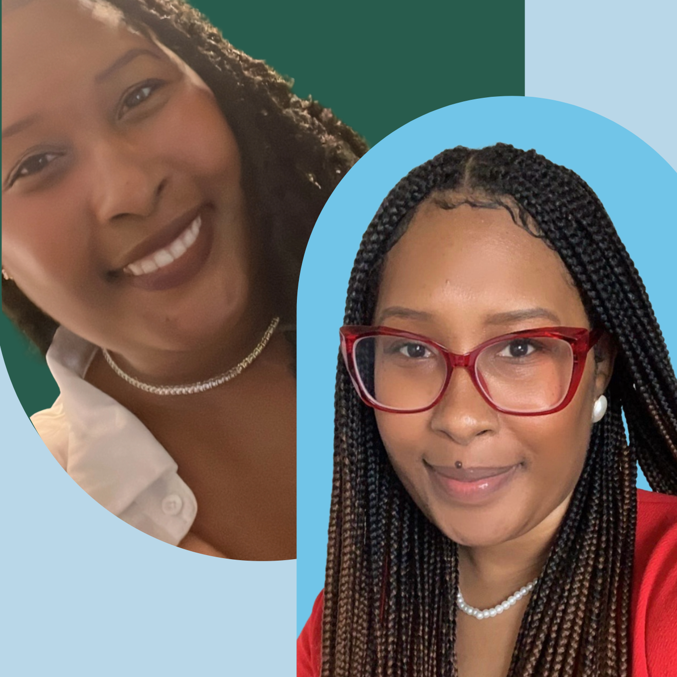 Adrian Thompson (left) and Andrea Thompson (right) smile.
