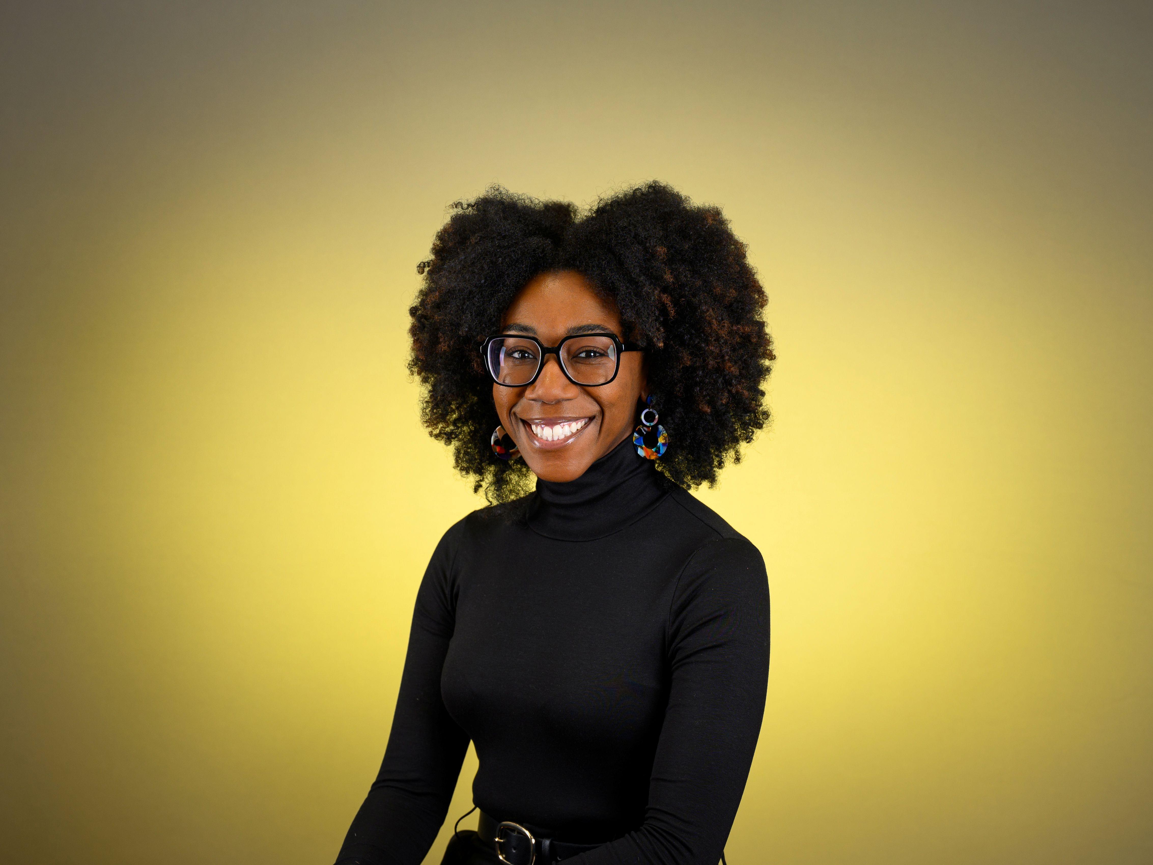 Studio portrait of Semaj Crumpton.