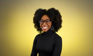 Studio portrait of Semaj Crumpton.